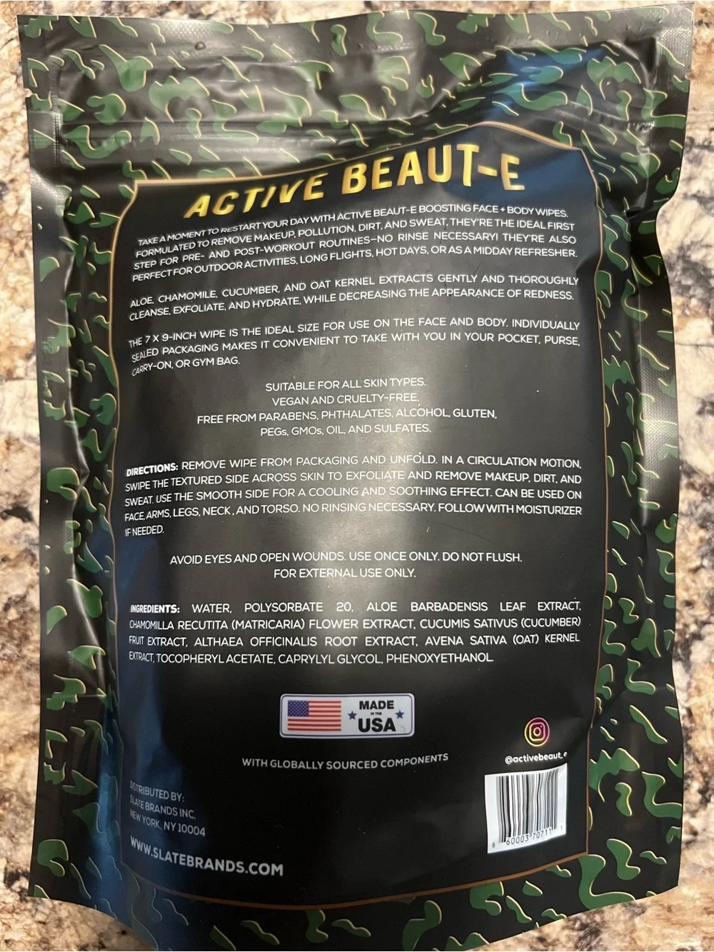 Cleansing & Exfoliating Face + Body Wipes - Green